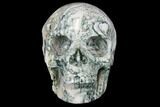 Realistic, Polished Tree Agate Skull #116698-1